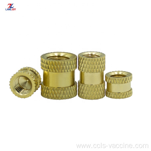 Custom Round plastic M8Brass knurled cap nut